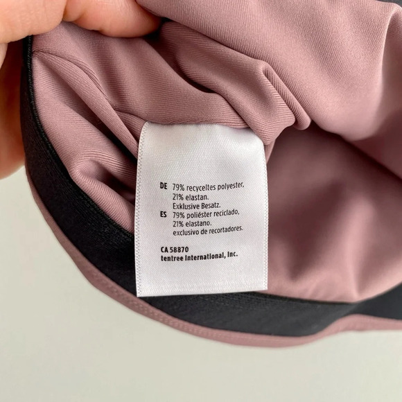 Tentree InMotion Longline Active Recycled Sports Bra Crop Twilight Mauve Size M - Picture 7 of 7